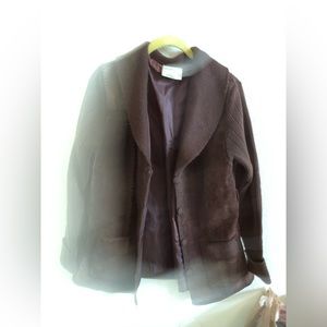 Vintage 70s patchwork leather and cable knit sweater 🌴